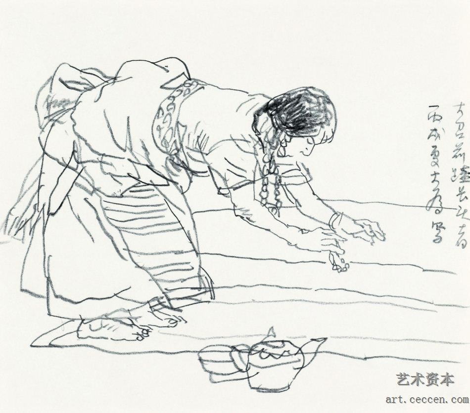 大召寺前磕长头者 17.5 20 2006年